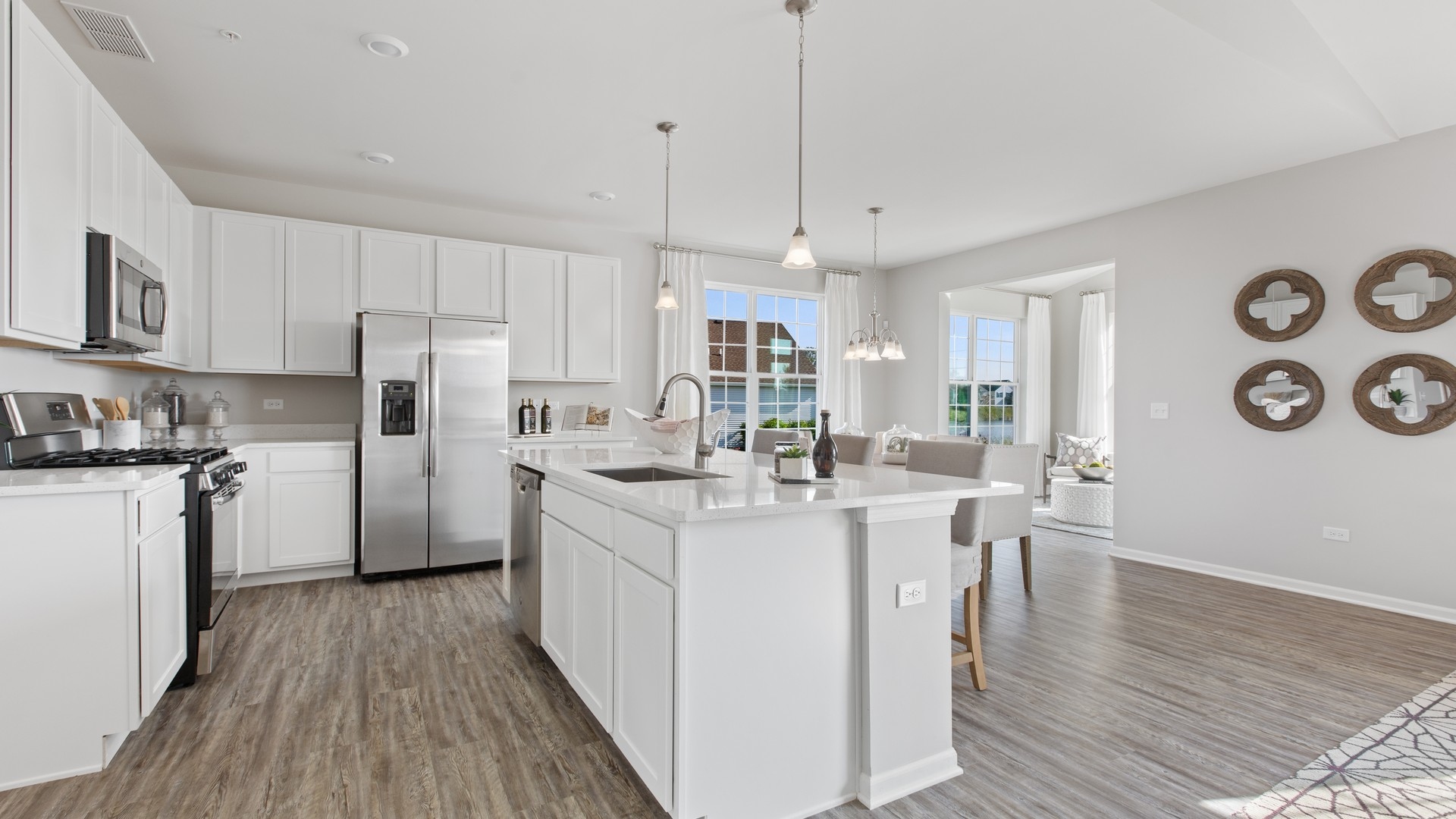 Kitchen features all stainless-steel appliances